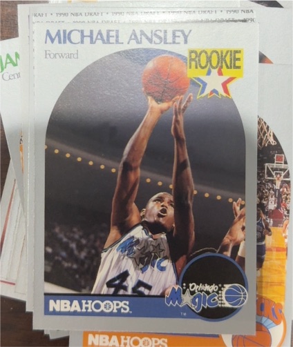 1990-91 NBA Hoops #215 Michael Ansley Rookie — front