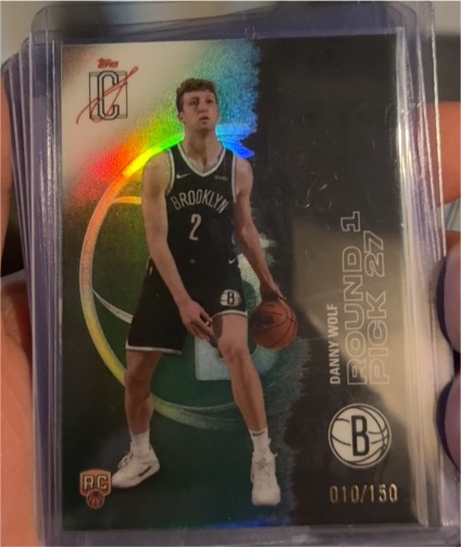 2025-26 Topps Chrome #27 Danny Wolf Rookie Round Pick — front