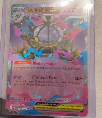 2026 Pokémon Mega Chandelure EX #038 — front