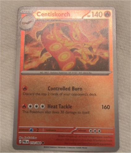 2026 Pokémon TCG #010 Centiskorch — front