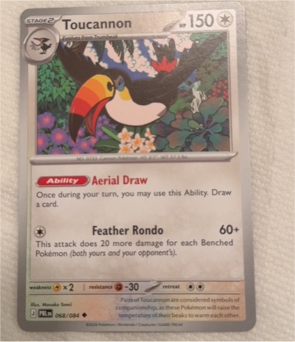 2016 Pokemon TCG BREAKpoint #068 Toucannon — front