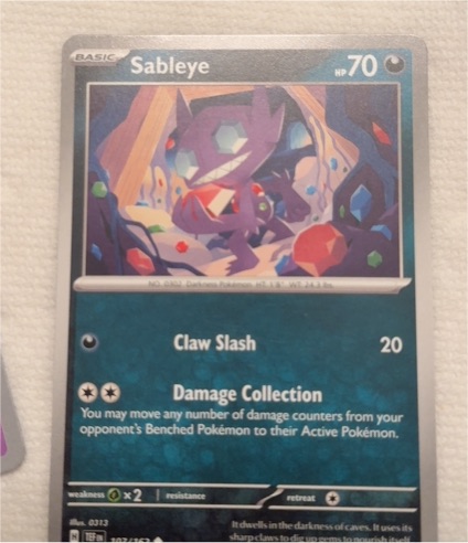 2024 Scarlet & Violet Temporal Forces #107 Sableye — front