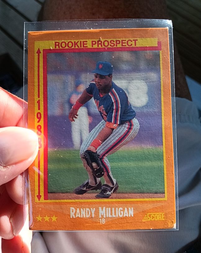 1988 Score #623 Randy Milligan Rookie Prospect New York Mets — front