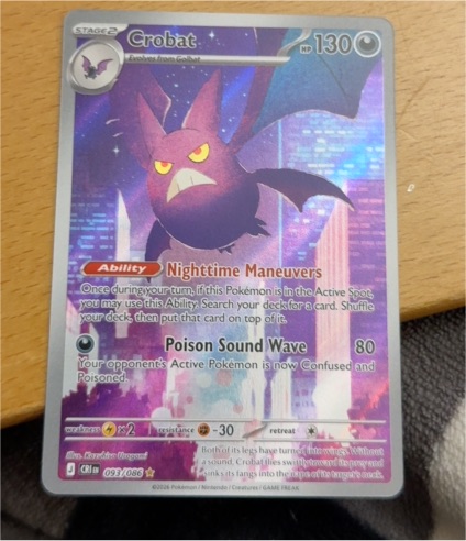 2022 Pokémon TCG #93 Crobat Illustration Rare Chaos Rising — front