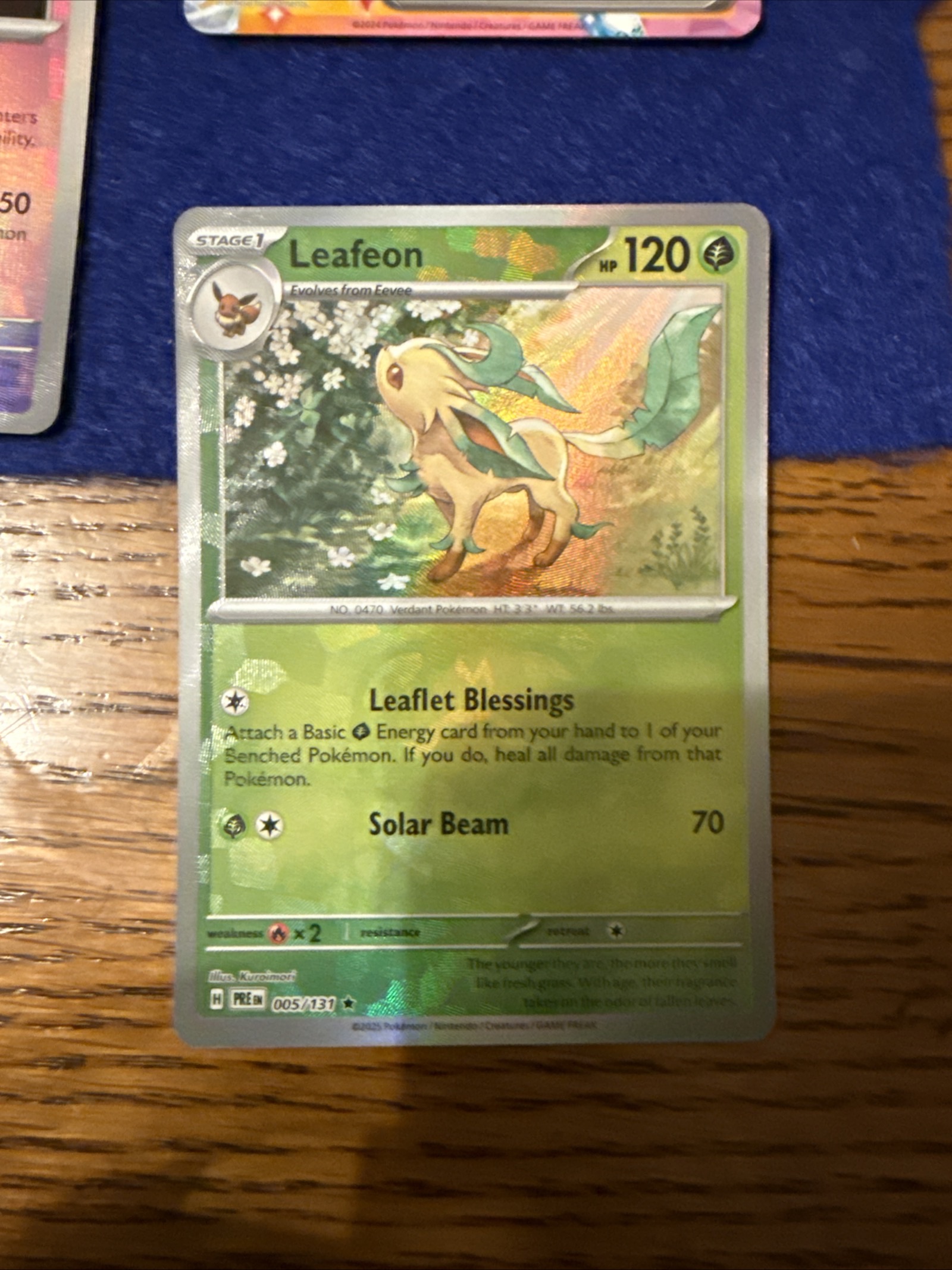 2025 Pokémon TCG Prismatic Evolutions #005 Leafeon — front