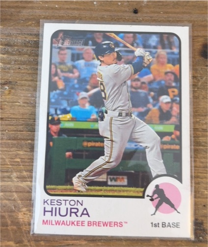 2022 Topps Heritage #587 Keston Hiura — front
