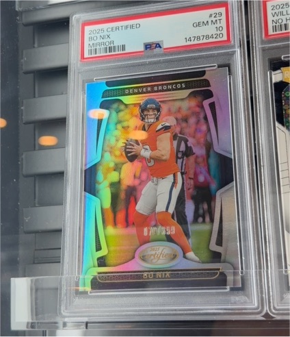 2025 Panini Certified #29 Bo Nix Mirror — front