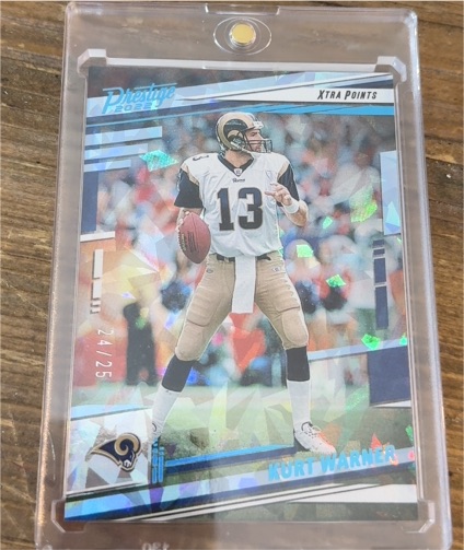 2022 Panini Prestige #169 Kurt Warner Xtra Points Diamond Parallel — front