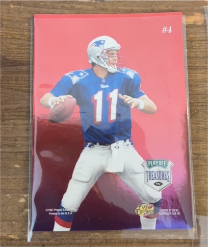 1995 Playoff Pigskin Preview #4 Drew Bledsoe — front