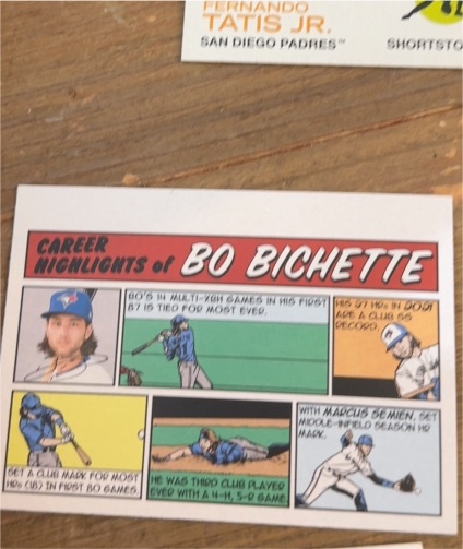 2022 Topps Heritage #73TC-13 Bo Bichette Career Highlights Comic — front