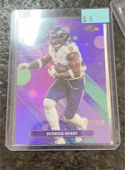 2025 Topps Finest #70 Derrick Henry Purple Refractor Baltimore Ravens — front