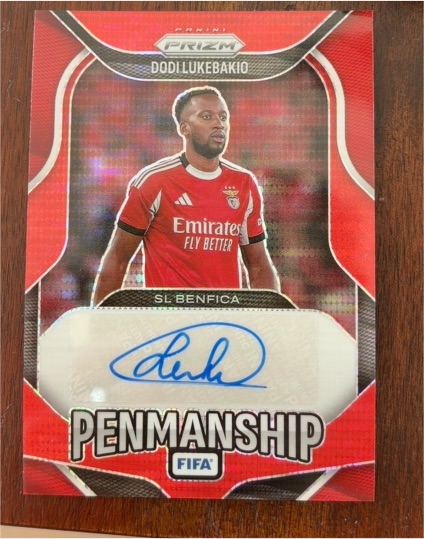 2025-26 Panini Prizm FIFA #P-DL Dodi Lukebakio Penmanship Auto — front
