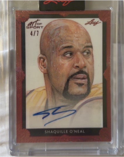 2022 Leaf Art of Sport #4/7 Shaquille O'Neal — front