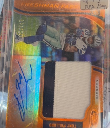 2019 Panini Certified #219 Tony Pollard Freshman Fabric Signatures — front
