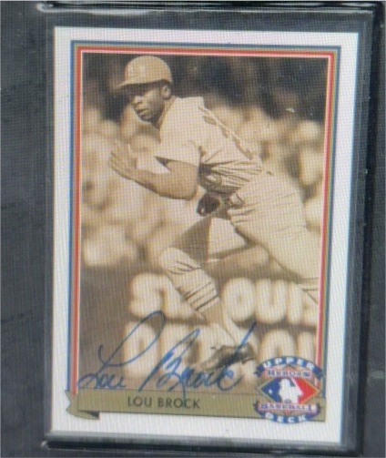 1992 Upper Deck Heroes of Baseball #H6 Lou Brock — front