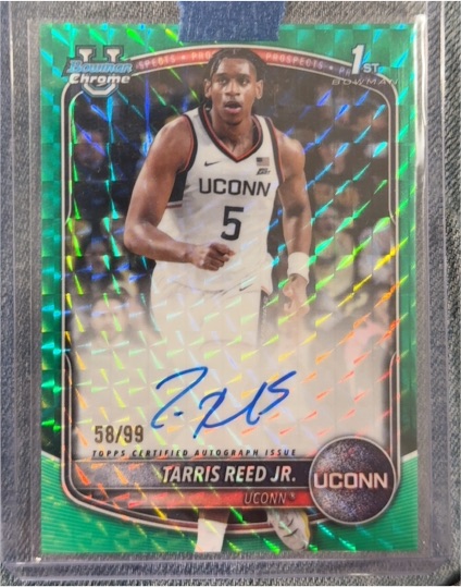 2025 Bowman Chrome #CPA-TR Tarris Reed Jr. — front
