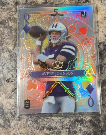 2024 Wild Card 5 Card Draw Stacked Deck #J Avery Johnson — front