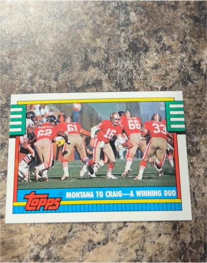 1990 Topps #515 Montana To Craig - A Winning Duo — front