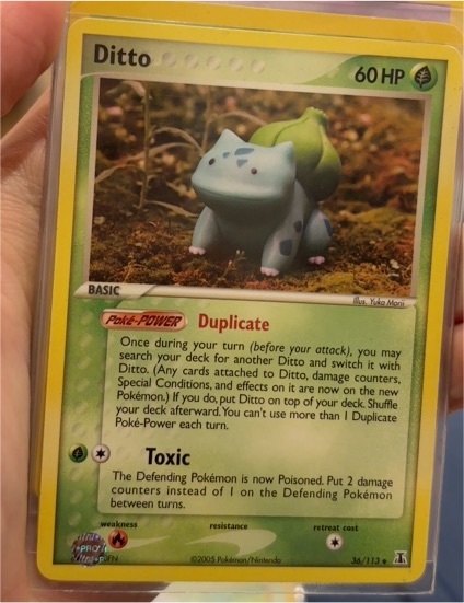 2005 Nintendo Pokemon TCG #36 Ditto (Bulbasaur) EX Delta Species — front