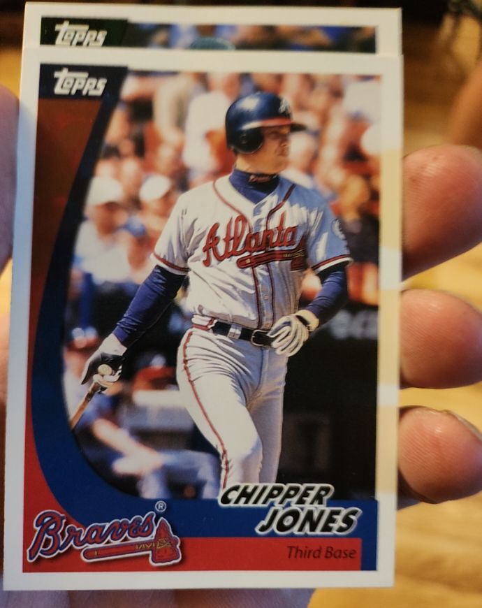 2002 Topps Post Cereal #12 Chipper Jones — front