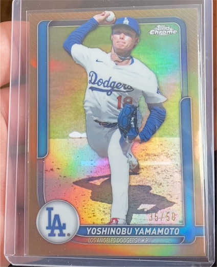 2026 Topps Flagship Collection 2 Chrome Refractor #54 Yoshinobu Yamamoto — front