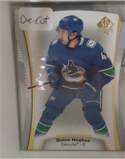2021-22 Upper Deck SP Authentic Die-Cuts #DC-14 Quinn Hughes — front