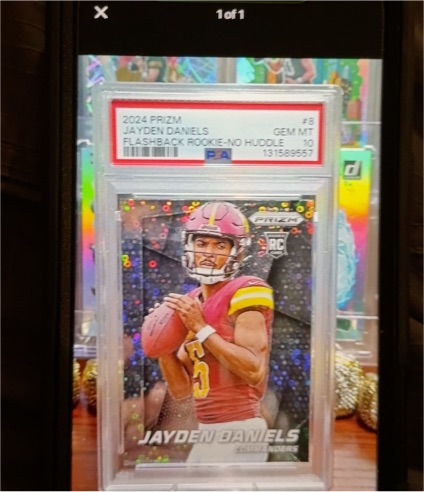 2024 Panini Prizm #8 Jayden Daniels Flashback Rookie-No Huddle — front