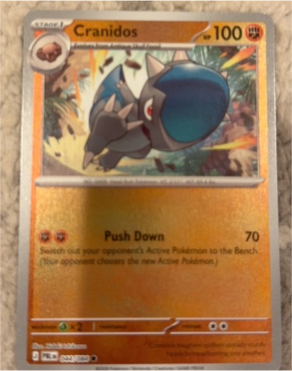 2009 Nintendo Platinum #044 Cranidos — front