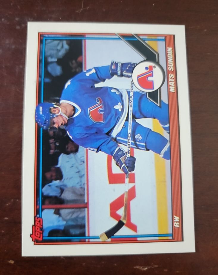 1991-92 Topps #219 Mats Sundin — front
