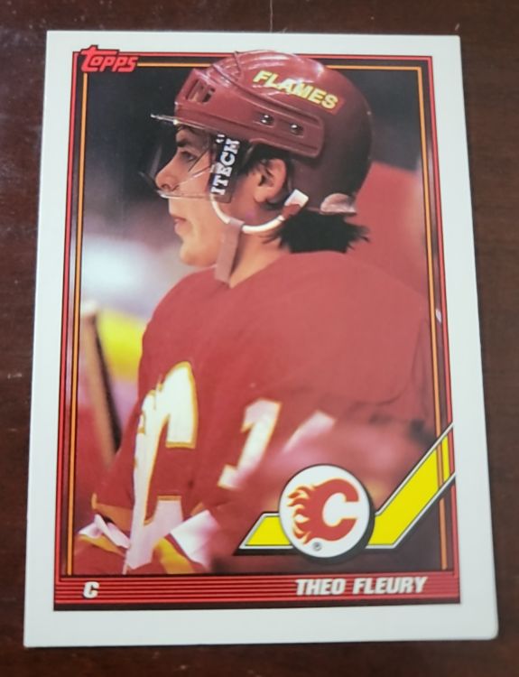 1991-92 Topps #282 Theo Fleury — front