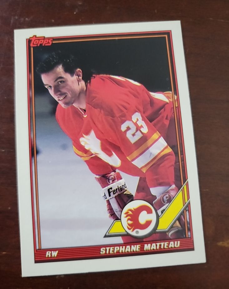 1991-92 Topps #383 Stephane Matteau — front