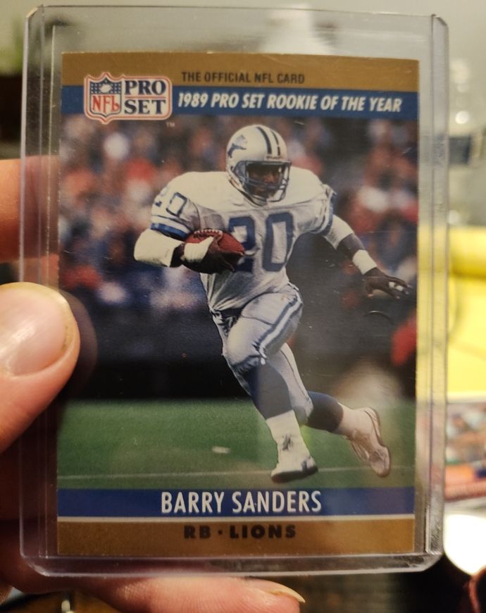 1989 Pro Set #20 Barry Sanders Rookie of the Year — front