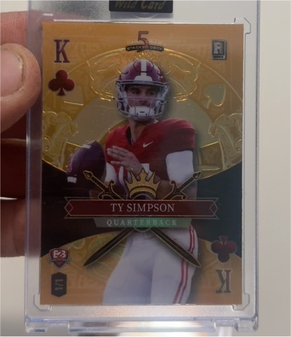 2026 Wild Card 5 Card Draw Stacked Deck #5 Ty Simpson — front