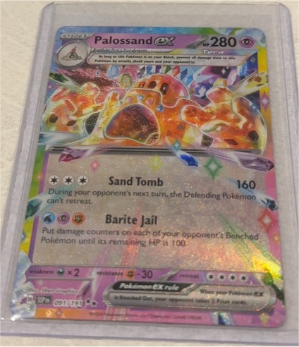 2022 Pokémon SV08: Surging Sparks #091 Palossand ex — front