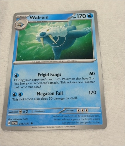 2024 Pokémon SV08 Surging Sparks #045 Walrein — front