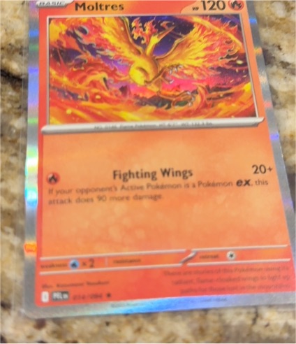 2025 Pokémon #014 Moltres Me02: Phantasmal Flames Holo Rare — front