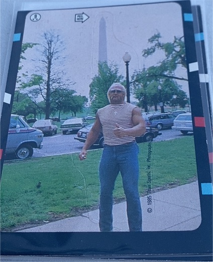 1985 Topps WWF #9 Hulk Hogan Sticker — front