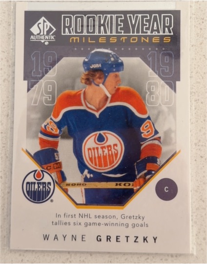 2018-19 Upper Deck SP Authentic #RYM-WG Wayne Gretzky Rookie Year Milestones — front