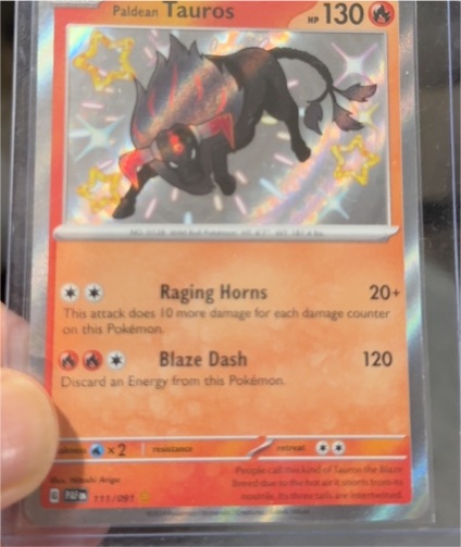 2024 Paldean Fates #111 Paldean Tauros — front