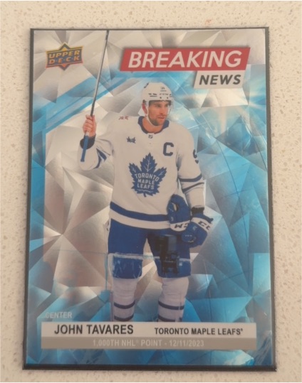 2024-25 Upper Deck Breaking News #BN-11 John Tavares — front