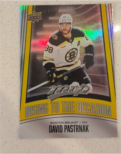 2025-26 Upper Deck MVP #RO-9 David Pastrnak Rising to the Occasion — front