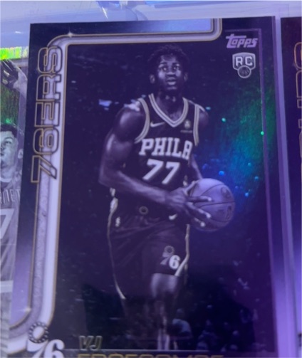 2025-26 Topps Basketball #203 VJ Edgecombe Blackout RC — front