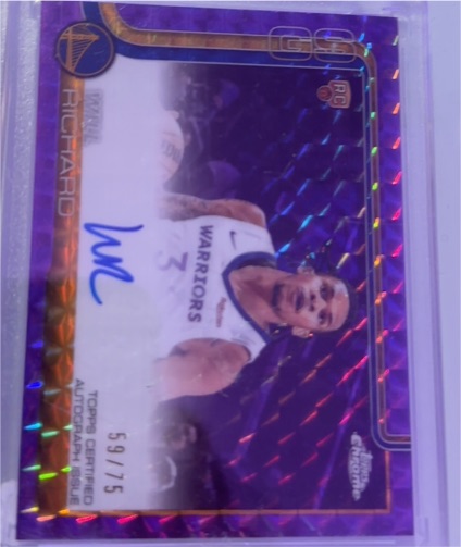 2025-26 Topps Chrome #TCAR-WIR Will Richard Rookie RC Auto Purple Geometric /75 — front