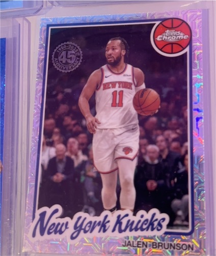 2025-26 Topps 1980-81 Topps Chrome Silver Pack #TC-JBR Jalen Brunson — front