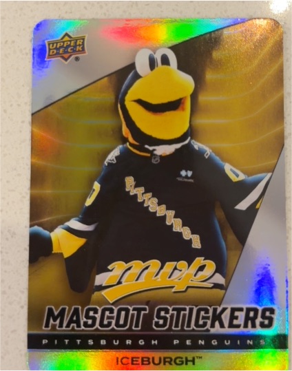 2025-26 Upper Deck MVP #MS-20 Iceburgh Pittsburgh Penguins Mascot Stickers — front