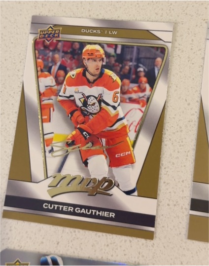 2025-26 Upper Deck MVP #133 Cutter Gauthier — front