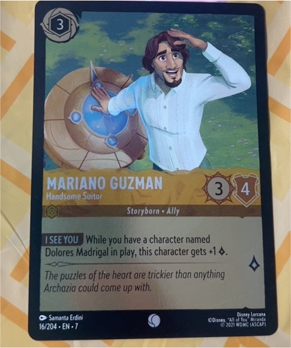 2021 Disney Lorcana Archazia's Island #16 Mariano Guzman — front