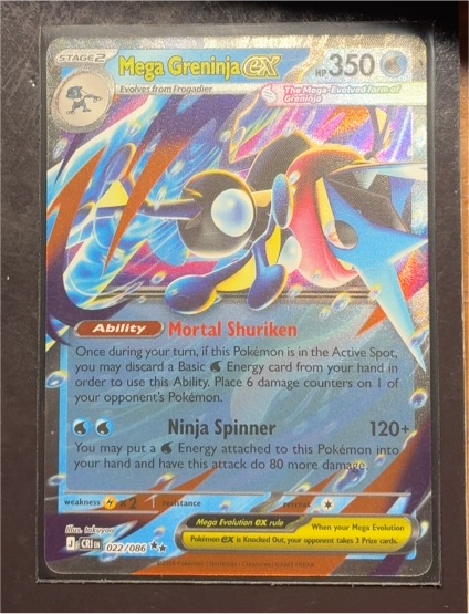 2014 Pokémon TCG ME04: Chaos Rising #022 Mega Greninja EX — front