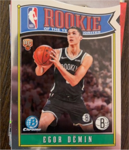 2025 Topps Bowman Chrome #RY-8 Egor Demin Rookie Favorites — front