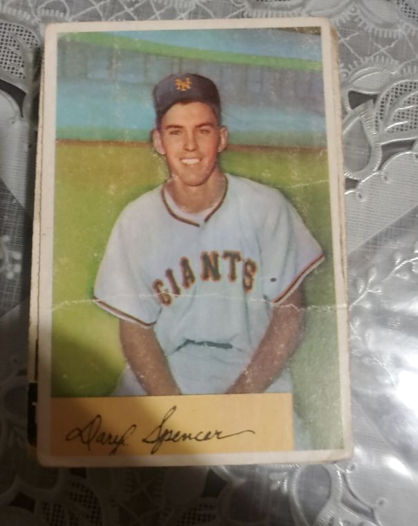 1954 Bowman #185 Daryl Spencer — front